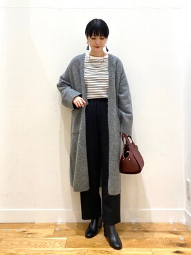 秋山 里織さん（レディース・158cm）の冬コーディネート