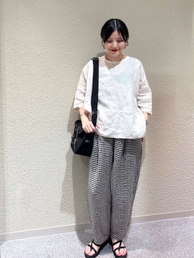 秋山 里織さん（レディース・158cm）の夏コーディネート