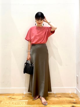 秋山 里織さん（レディース・158cm）の夏コーディネート