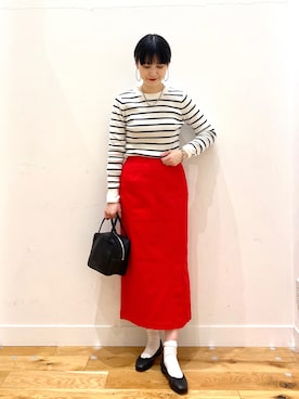 秋山 里織さん（レディース・158cm）の冬コーディネート