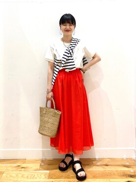 秋山 里織さん（レディース・158cm）の春コーディネート