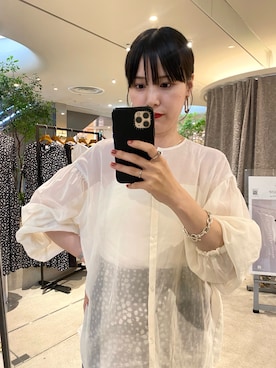 秋山 里織さん（レディース・158cm）の夏コーディネート