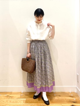 秋山 里織さん（レディース・158cm）の春コーディネート