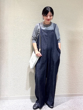 「ニットコーデ」｜秋山 里織さん（レディース・158cm）の秋コーディネート