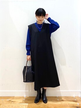 秋山 里織さん（レディース・158cm）の秋コーディネート