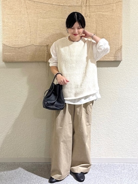 「アイテム（雑貨/ホビー）」を使った、秋山 里織さん（レディース・158cm）の秋コーディネート