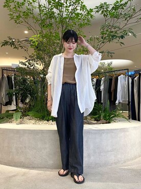 秋山 里織さん（レディース・158cm）の夏コーディネート