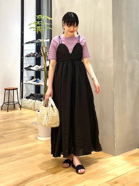 秋山 里織さん（レディース・158cm）の春コーディネート