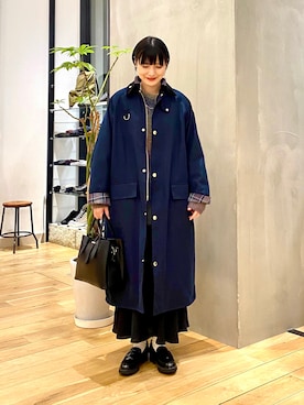 秋山 里織さん（レディース・158cm）の冬コーディネート