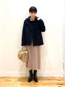 秋山 里織さん（レディース・158cm）の冬コーディネート