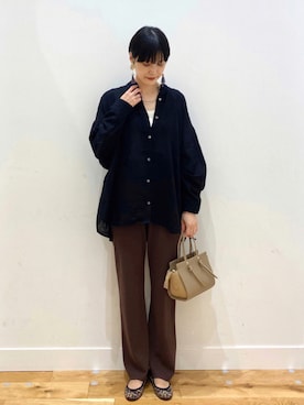 秋山 里織さん（レディース・158cm）の秋コーディネート