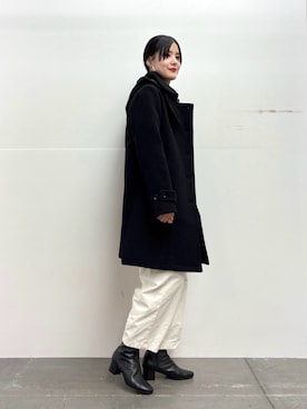 「秋冬」｜「アイテム（その他アウター）」を使った、saoriさん（レディース・158cm）の冬コーディネート