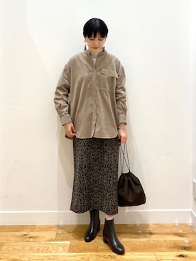 秋山 里織さん(レディース・158cm)の秋コーディネート