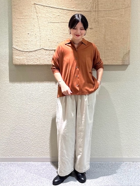 「アイテム（ブーツ）」を使った、秋山 里織さん（レディース・158cm）の秋コーディネート