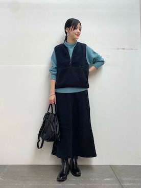 秋山 里織さん（レディース・158cm）の秋コーディネート