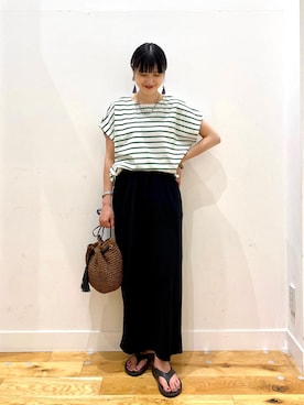 秋山 里織さん（レディース・158cm）の夏コーディネート