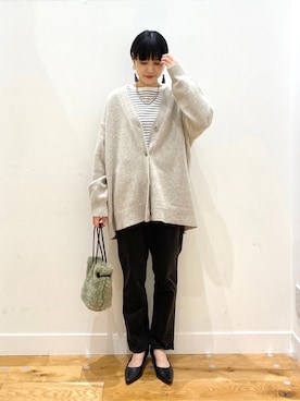 秋山 里織さん（レディース・158cm）の冬コーディネート