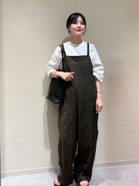 「アイテム（サロペット/オーバーオール）」を使った、saoriさん（レディース・158cm）の夏コーディネート