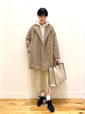 秋山 里織さん（レディース・158cm）の冬コーディネート