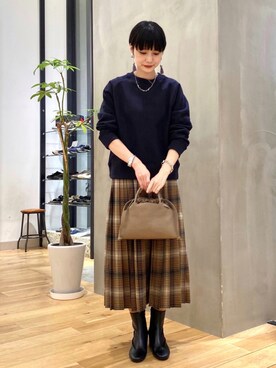 秋山 里織さん(レディース・158cm)の秋コーディネート