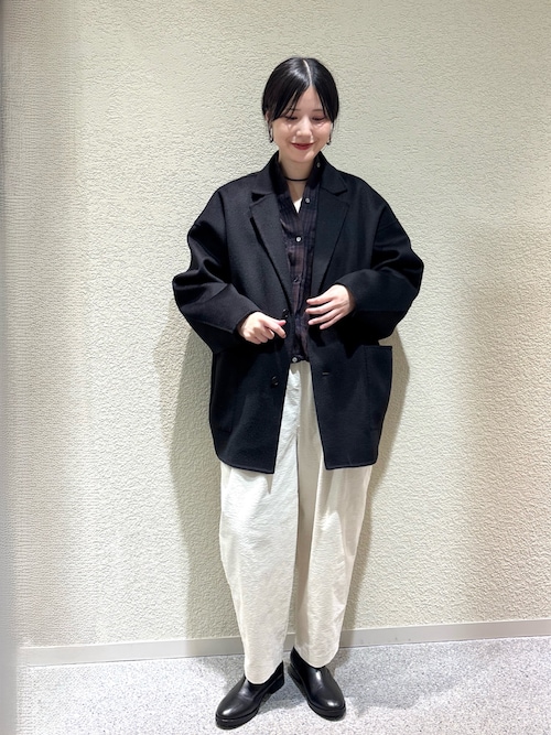 シャドーチェックドロストカーディガン（カーディガン/ボレロ）｜か