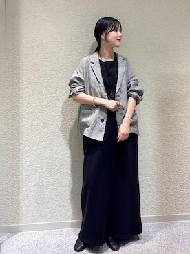 「アイテム（スカート）」を使った、秋山 里織さん（レディース・158cm）の秋コーディネート