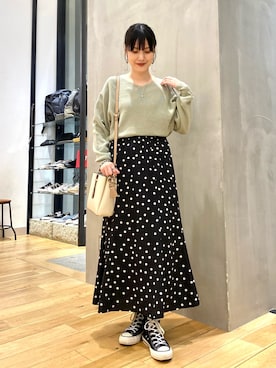 秋山 里織さん（レディース・158cm）の春コーディネート