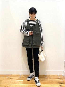 秋山 里織さん（レディース・158cm）の春コーディネート