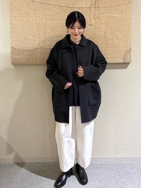 「冬の注目アウター」｜秋山 里織さん（レディース・158cm）の秋コーディネート