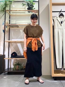 秋山 里織さん（レディース・158cm）の夏コーディネート