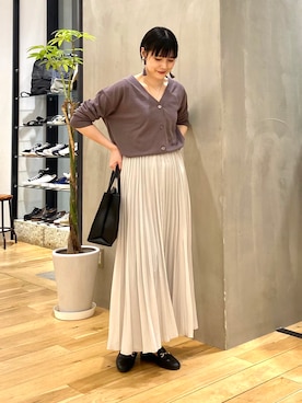 秋山 里織さん（レディース・158cm）の春コーディネート