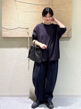 「アイテム（雑貨/ホビー）」を使った、秋山 里織さん（レディース・158cm）の冬コーディネート