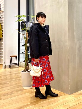 秋山 里織さん(レディース・158cm)の冬コーディネート