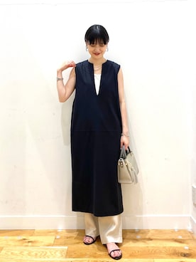 秋山 里織さん（レディース・158cm）の夏コーディネート