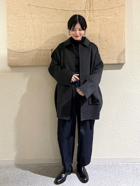 「アイテム（テーラードジャケット）」を使った、秋山 里織さん（レディース・158cm）の秋コーディネート