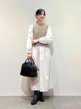 秋山 里織さん(レディース・158cm)の冬コーディネート