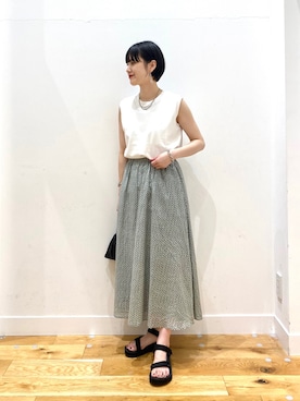 秋山 里織さん(レディース・158cm)の夏コーディネート