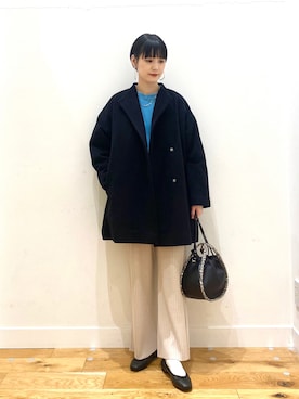 秋山 里織さん（レディース・158cm）の冬コーディネート