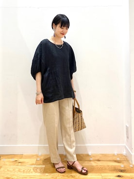 「MARCO BIANCHINI（マルコビアンチーニ）のアイテム（その他）」を使った、saoriさん（レディース・158cm）の春コーディネート