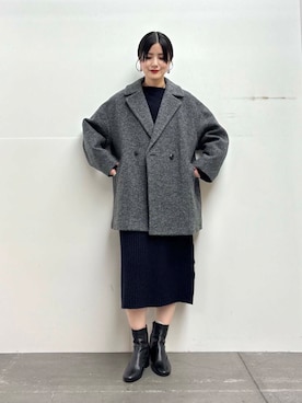 FORK&SPOON スライバーニットコートを使った人気ファッション