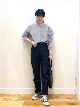 秋山 里織さん（レディース・158cm）の春コーディネート