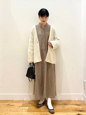 秋山 里織さん（レディース・158cm）の冬コーディネート