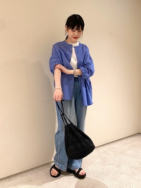 秋山 里織さん（レディース・158cm）の夏コーディネート