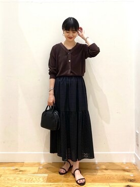 秋山 里織さん（レディース・158cm）の夏コーディネート