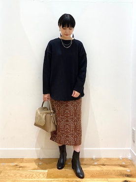 秋山 里織さん(レディース・158cm)の冬コーディネート