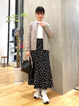 秋山 里織さん（レディース・158cm）の冬コーディネート