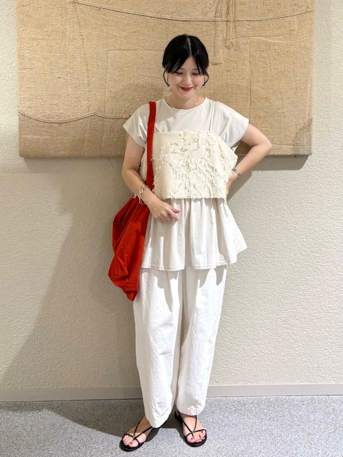 コットンクロップドパンツ