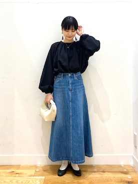 秋山 里織さん（レディース・158cm）の春コーディネート