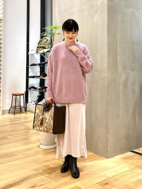 秋山 里織さん（レディース・158cm）の冬コーディネート