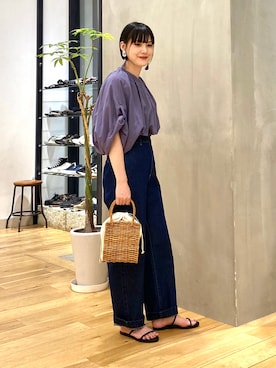 秋山 里織さん(レディース・158cm)の夏コーディネート